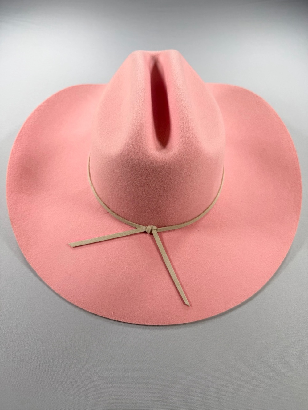 LUCCA Couture Augusta Pink Wool Wide Brim Western Cowboy Hat NWT